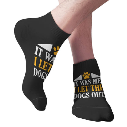 It Was Me I Let The Dogs Out No Show Socks Womens Crew Sock For Mens