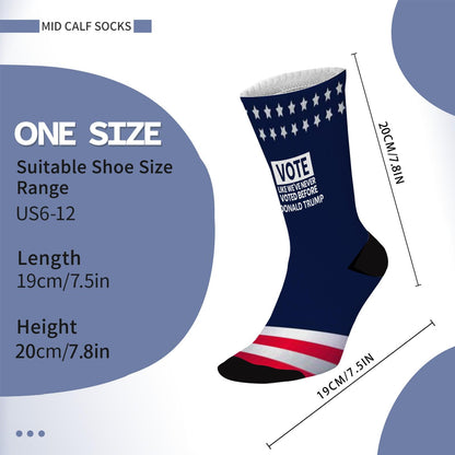 Trump 2024 Colorful Crazy Design Socks for Women and Men