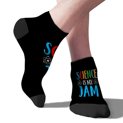 Science Is My Jam And I'm Here To Spread It School Teacher Mens Dress Socks Cotton Socks For Women Liner Men's