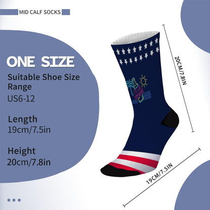 Colorful Half Calf Crazy Socks for Women - Perfect Novelty Gift