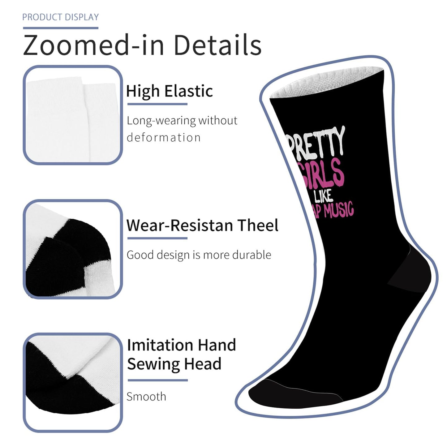 Trap Music Tube Socks for Stylish Women