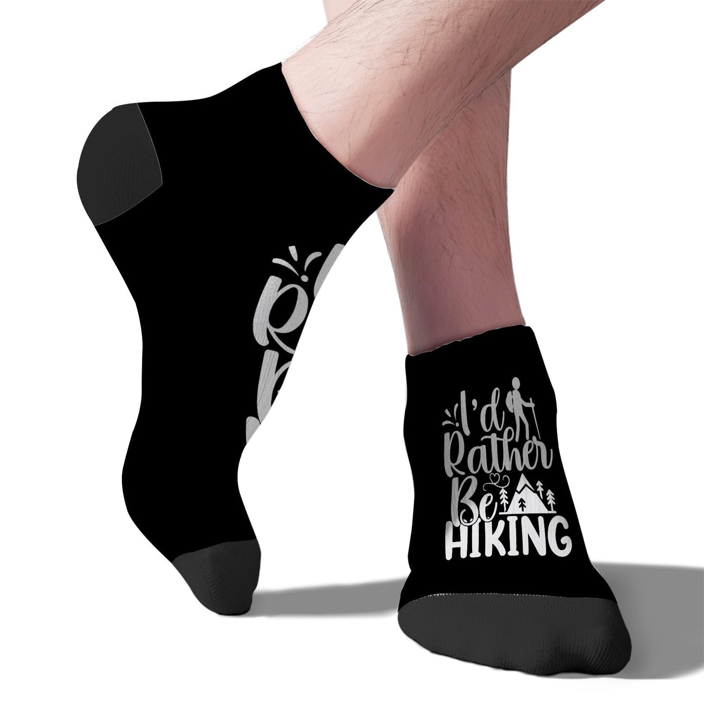 I'd Rather Be Hiking Mens Socks Ankle Athletic Sock For Men