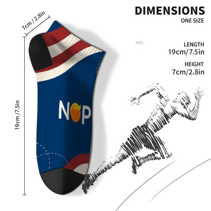 Nope Not Again Womens Socks Crew Low Cut Men's Sock