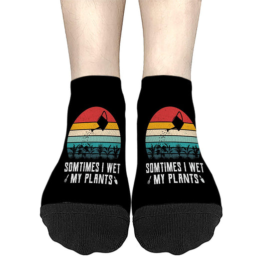 Plant Lovers Sometimes I Wet My Plants Mens Dress Socks Cotton Socks For Women Athletic For Mens Socks