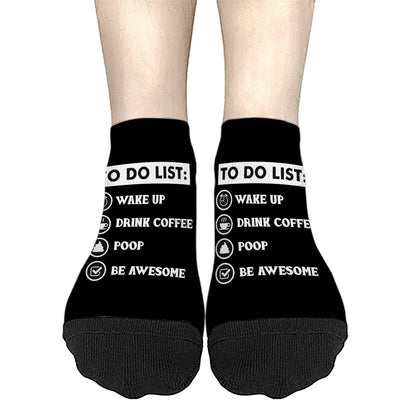 Men's Coffee Poop Be Awesome Dress Socks