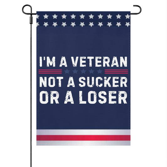 Veteran Pride Yard Flag - Double Sided Art for Small Garden