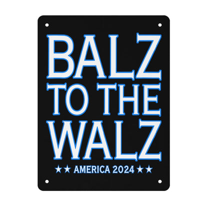 "Funny Bathroom Decor Metal Sign - Balz To The Waltz