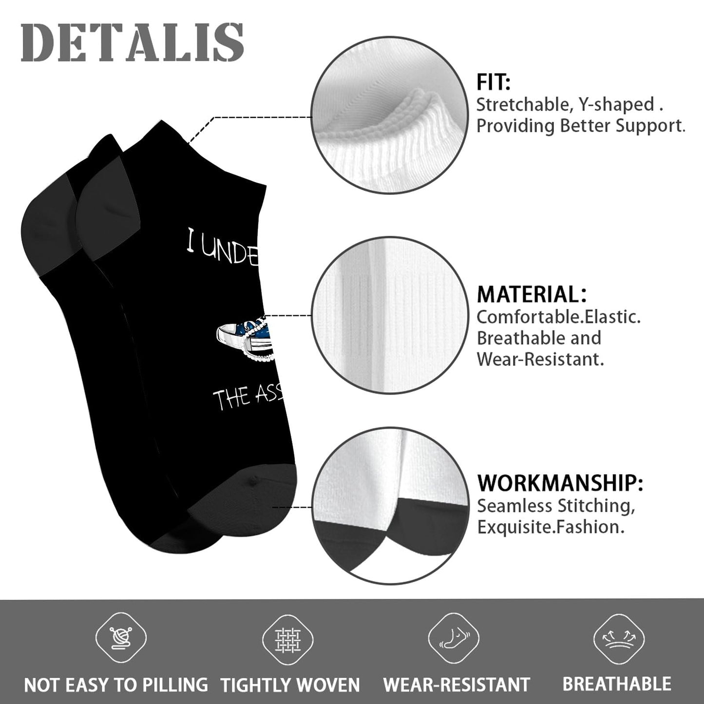 Men's and Girls Casual Ankle Socks - Unisex Stylish Design