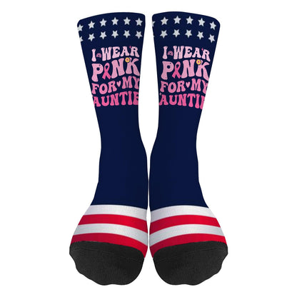 Breast Cancer Awareness Socks - Colorful Design Gift