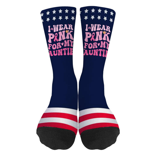 Breast Cancer Awareness Socks - Colorful Design Gift