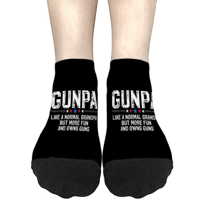 GUNPA Like A Normal Grandpa But More Fun Owns Guns Western Women Crew Socks Short For Women's Sock