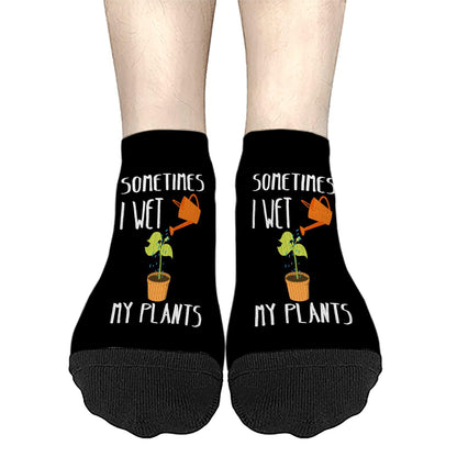 Plant Lovers Sometimes I Wet My Plants Womens Crew Socks Hidden For Womens Socks