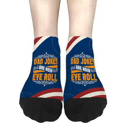 Dad Jokes Are How Eye Roll Mens Socks Crew Short Sock Women