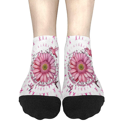 Breast Cancer Awareness Hummingbird No Show Socks Men Hidden Womens Socks