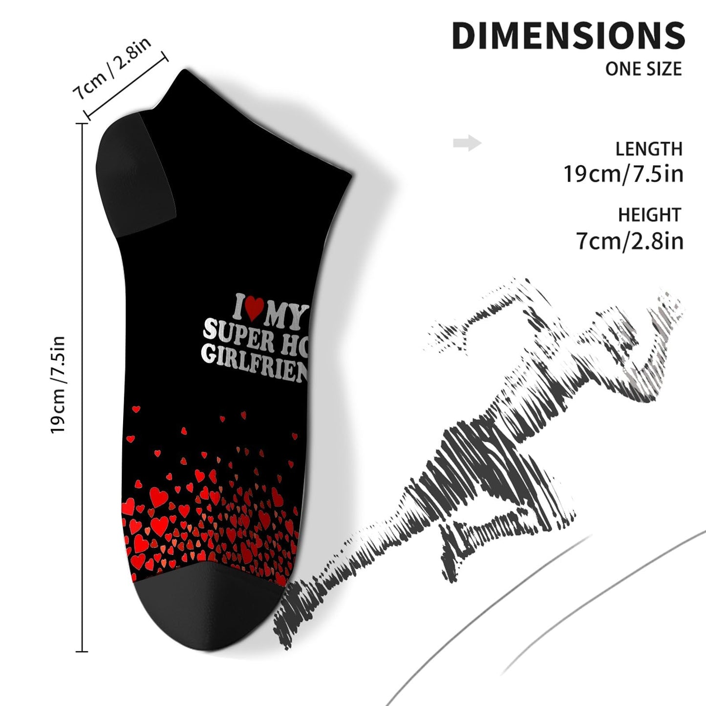 I Love My Hot Girlfriend Womens Ankle Socks Crew For Men's Sock