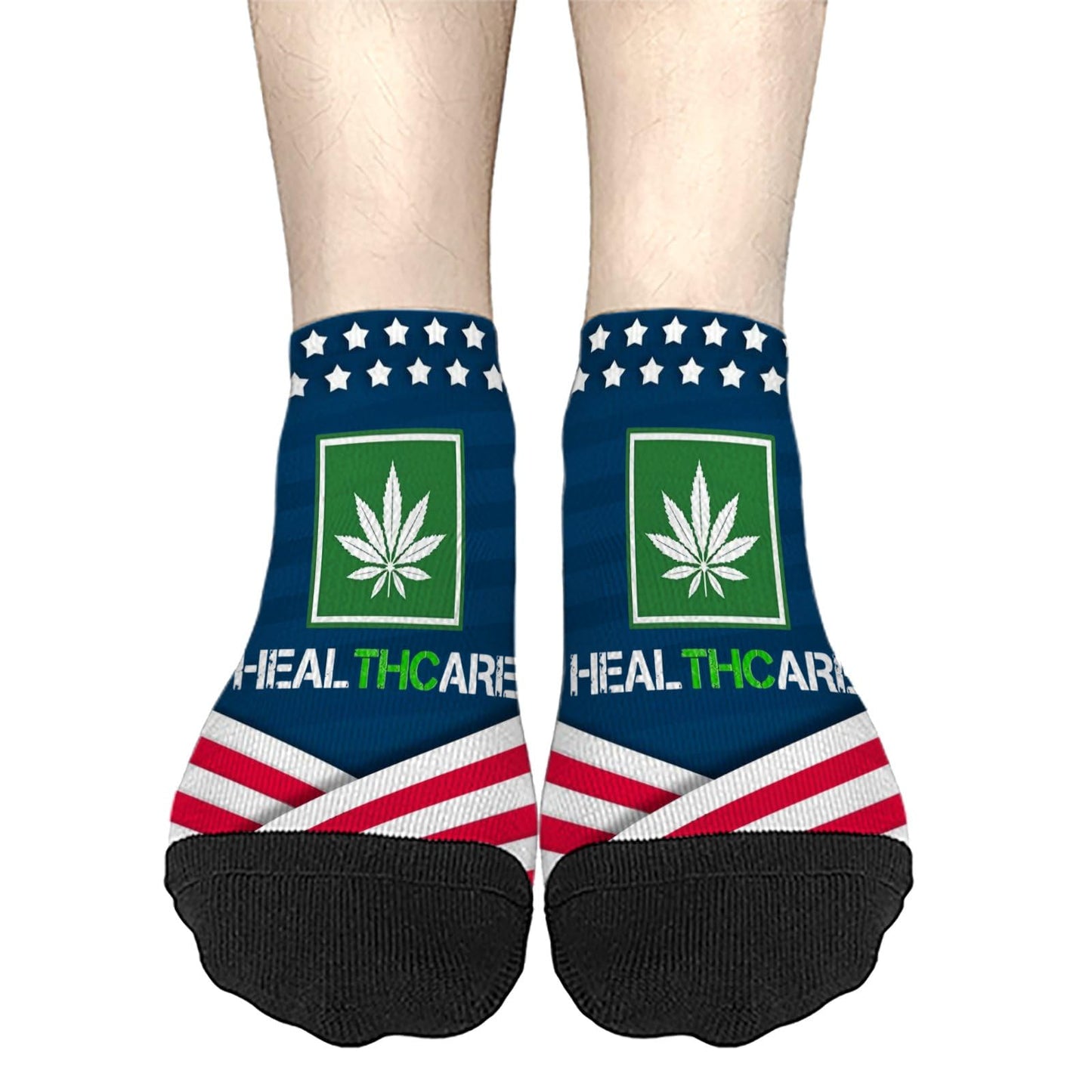 Weed Cannabis 420 Caps THC Healthcare Womens Socks Ankle Low Cut Socks Men's