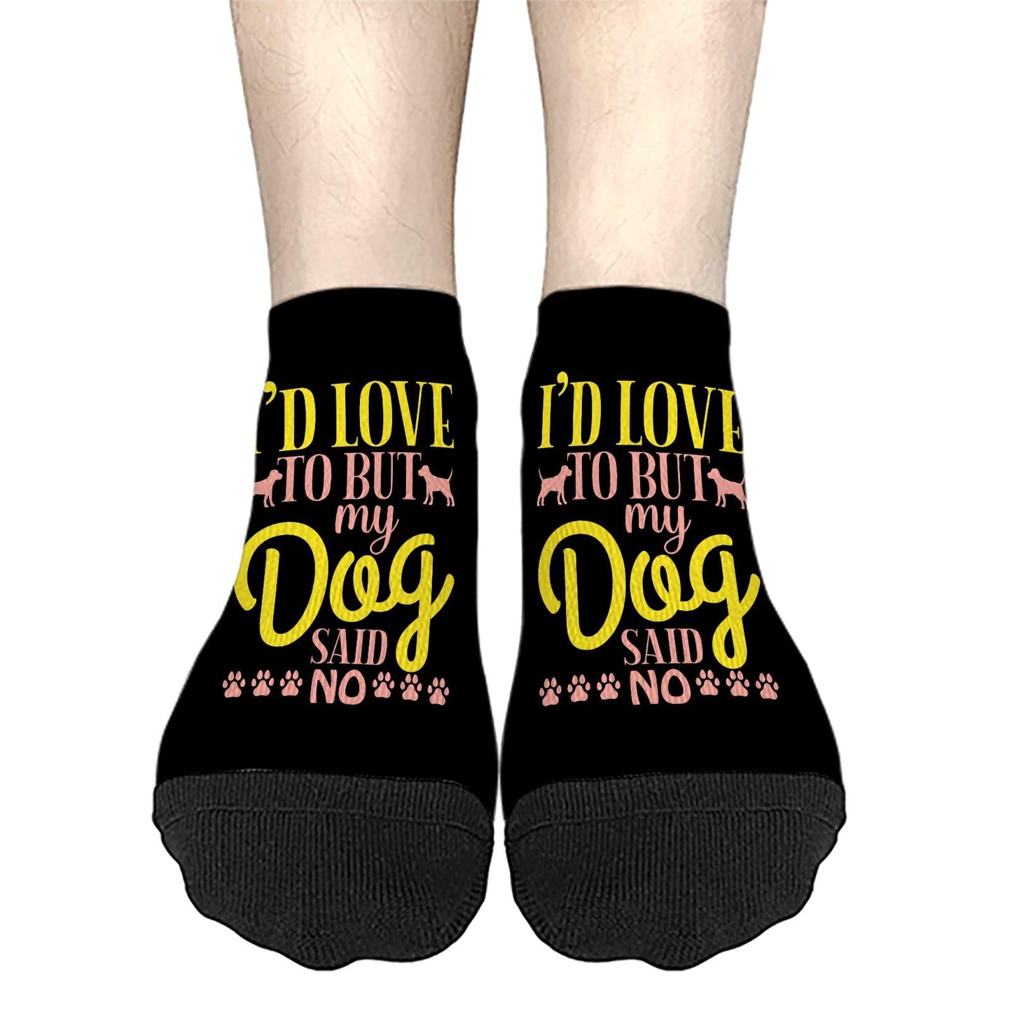 I'd Love To But My Dog Said No Women Crew Socks Athletic Sock For Men's