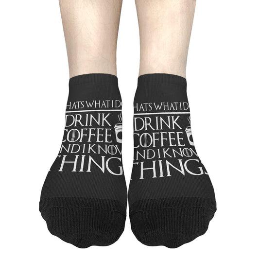 Thats What L Do Ldrink Coffee Andiknow Things Womens Ankle Socks Crew For Women Socks