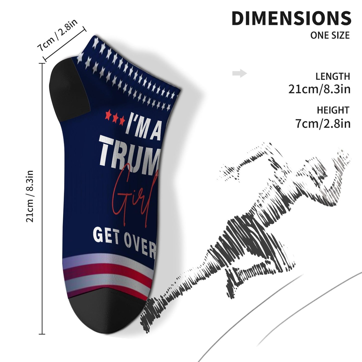 Trump Girl Women For Trump No Show Socks