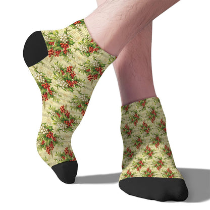 Funny Christmas Pattern Low Cut Socks Men Short Men's Sock