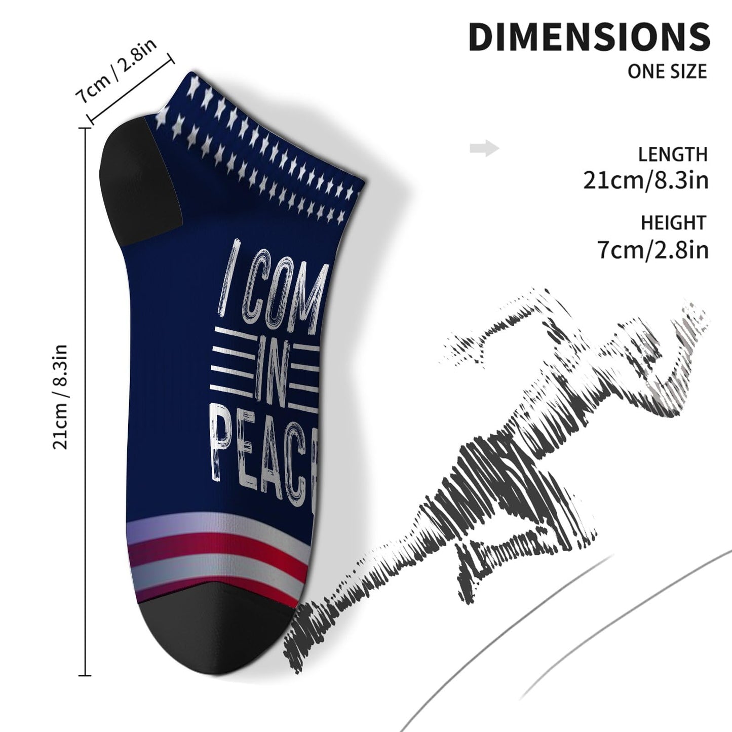 I Come In Peace Im Peace Funny Matching Couple Womens Cotton Socks Cotton Sock Men