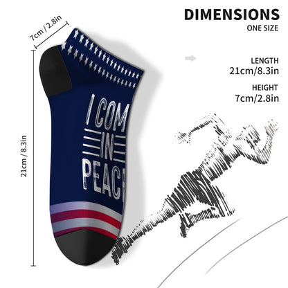 I Come In Peace Im Peace Funny Matching Couple Womens Cotton Socks Cotton Sock Men