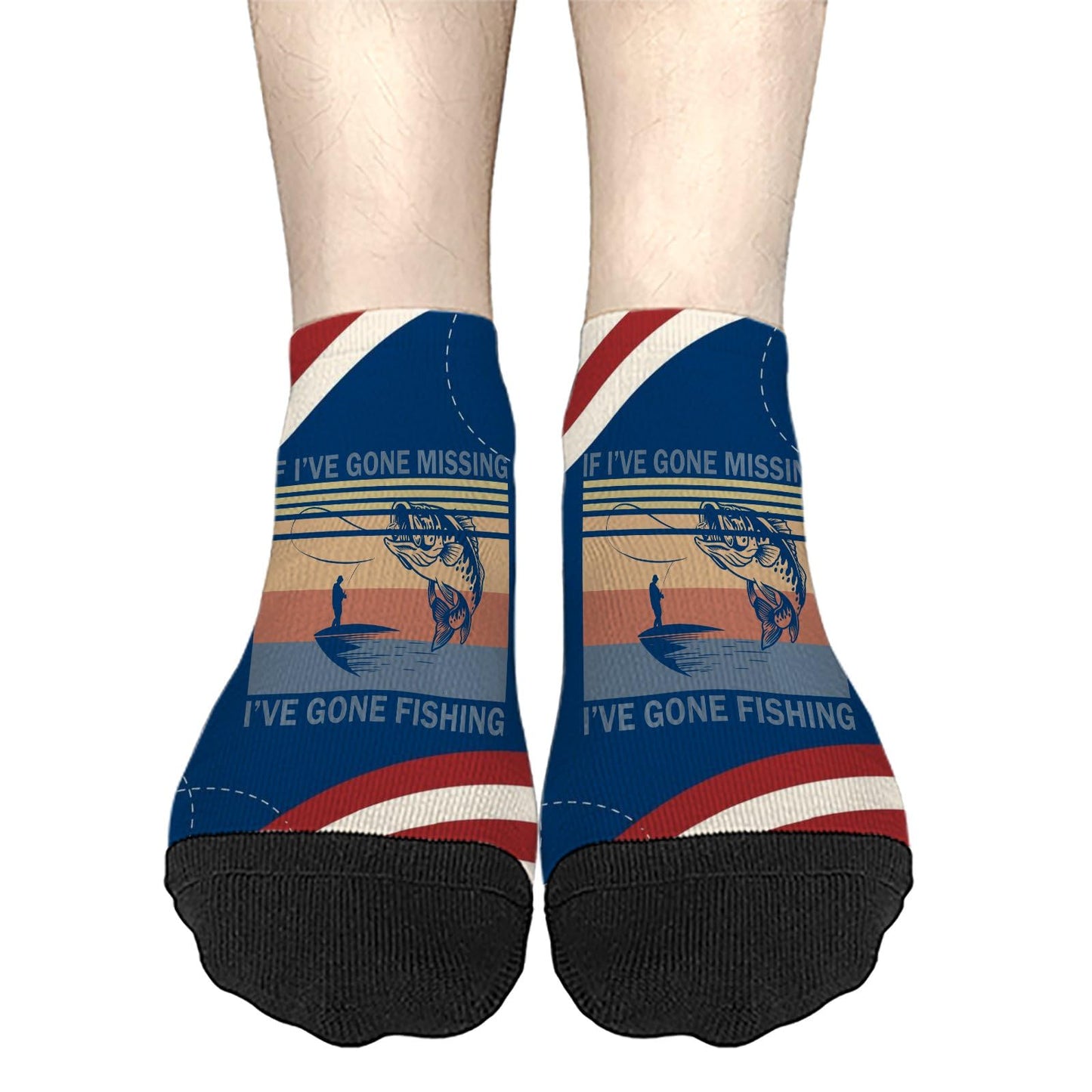 If I've Gone Missing I've Gone Fishing No Show Socks Women Athletic For Women's Sock