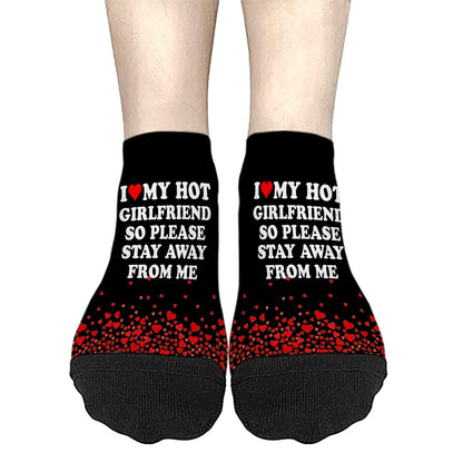 I Love My Hot Girlfriend Womens Ankle Socks Crew For Men's Sock