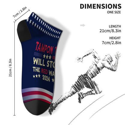 Tampon Will Stop The Red Wave Women Crew Socks No Show Sock Womens