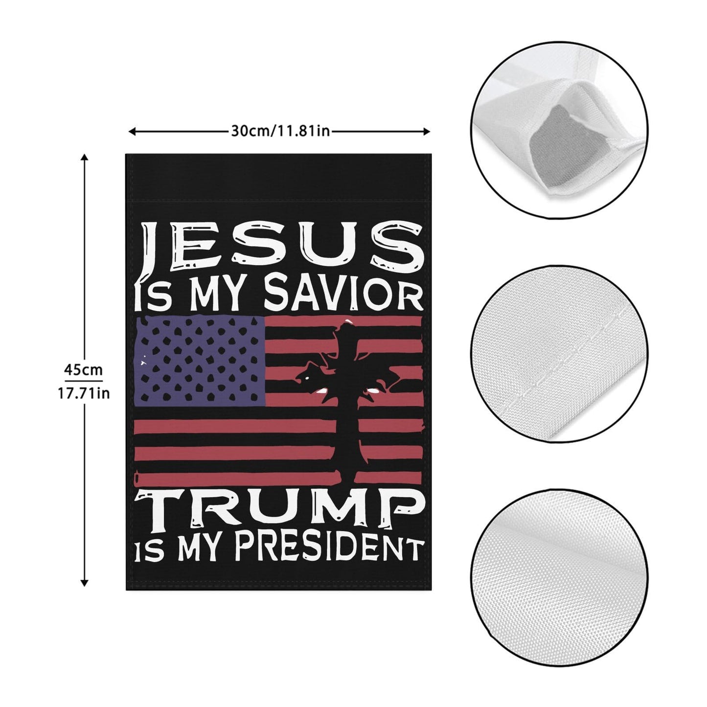 2024 Jesus & Trump President Yard Flag, Double Sided