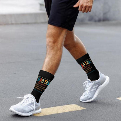 Dad Tax Definition Mens Socks Crew