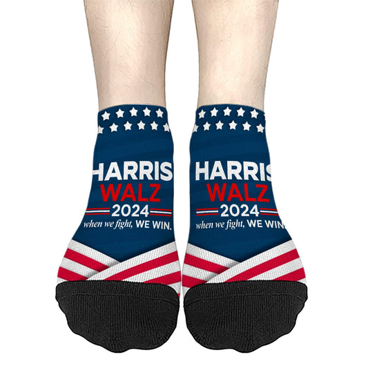 When We Fight We Win - 2024 US Flag No Show Socks