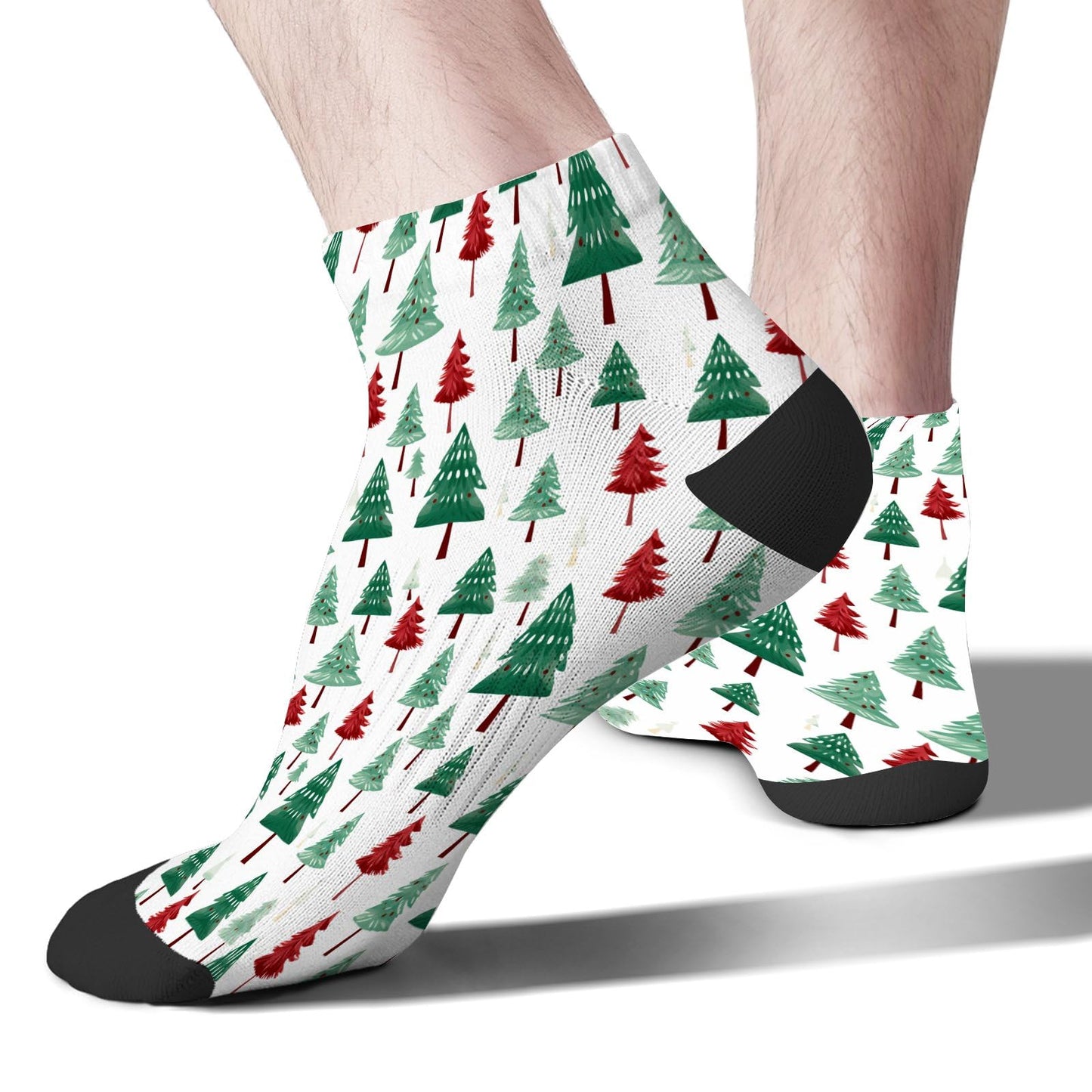 Funny Christmas Pattern No Show Socks Men Cotton Sock Mens