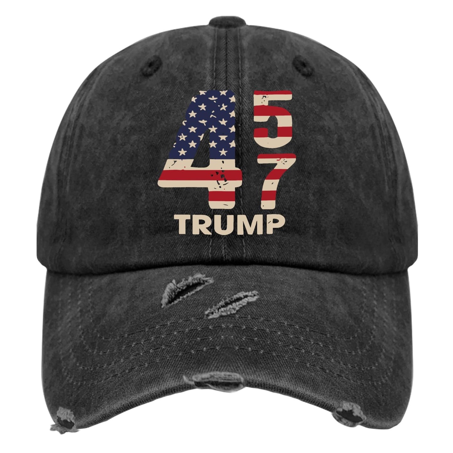 Trump 2024 45 47 Hat for Womens Washed Distressed Baseball Caps Funny Washed Running Hat Light Weight