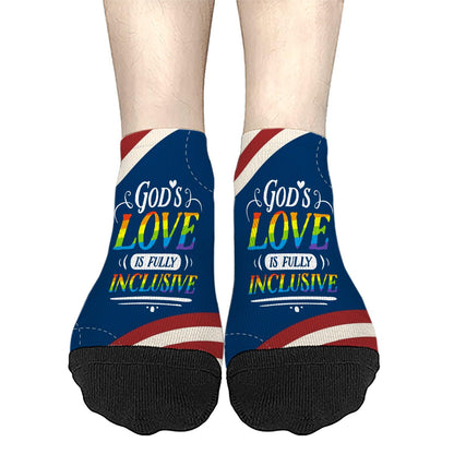 Fully Inclusive Rainbow Crew Socks for Women