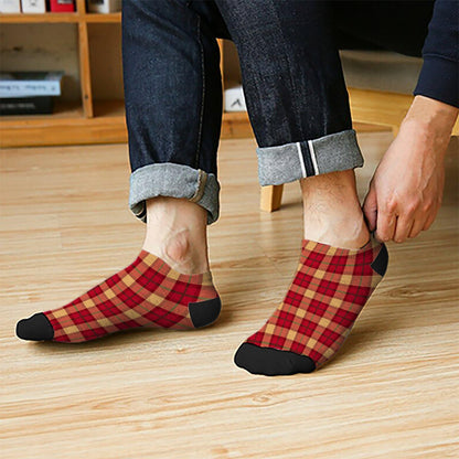 Funny Christmas Pattern Boys Ankle Socks Low Cut For Men Socks