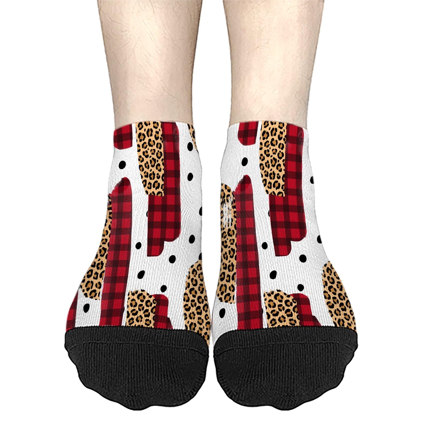 Funny Christmas Pattern Low Cut Socks Men Short Men's Sock