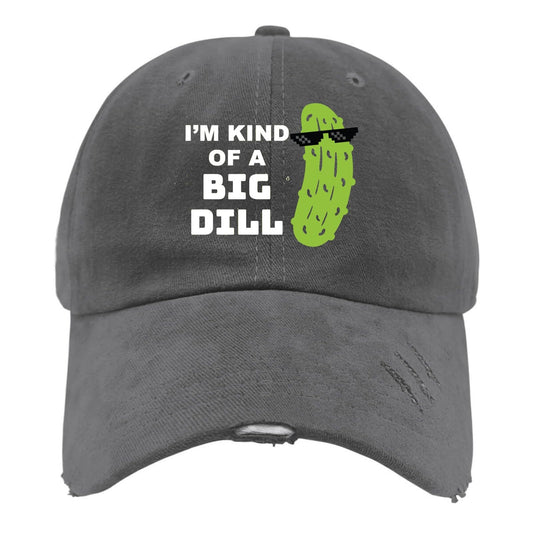 Funny Pickle Print Baseball Cap - Dark Grey