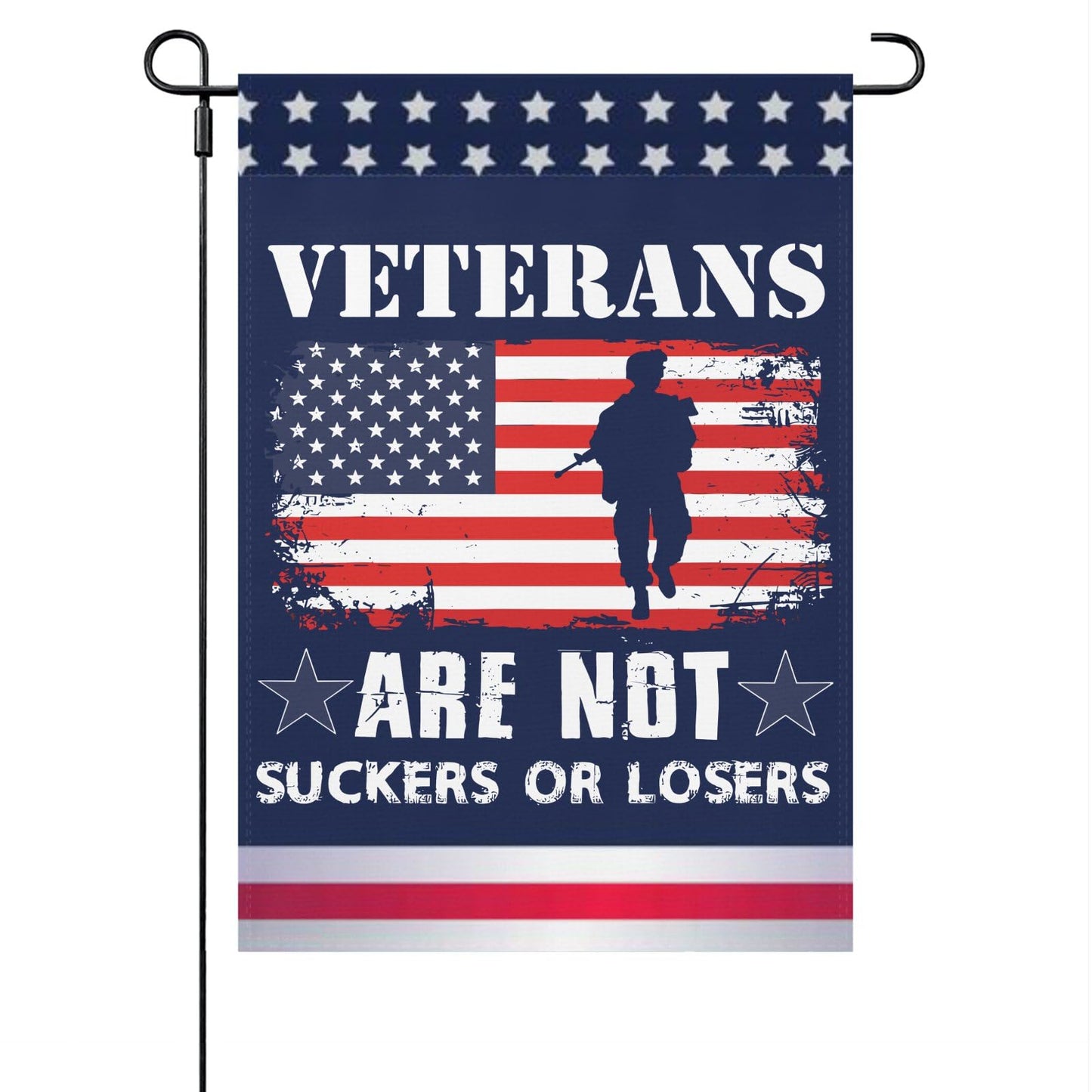 Patriotic Veterans Garden Flag - Double Sided Outdoor Decor