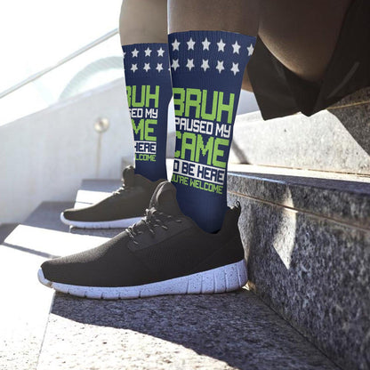 Funny Gamer Socks for Men - Colorful Crazy Design