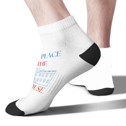 President Feminist A Woman's Place Is In The White Mens Athletic Socks Invisible Sock For Womens