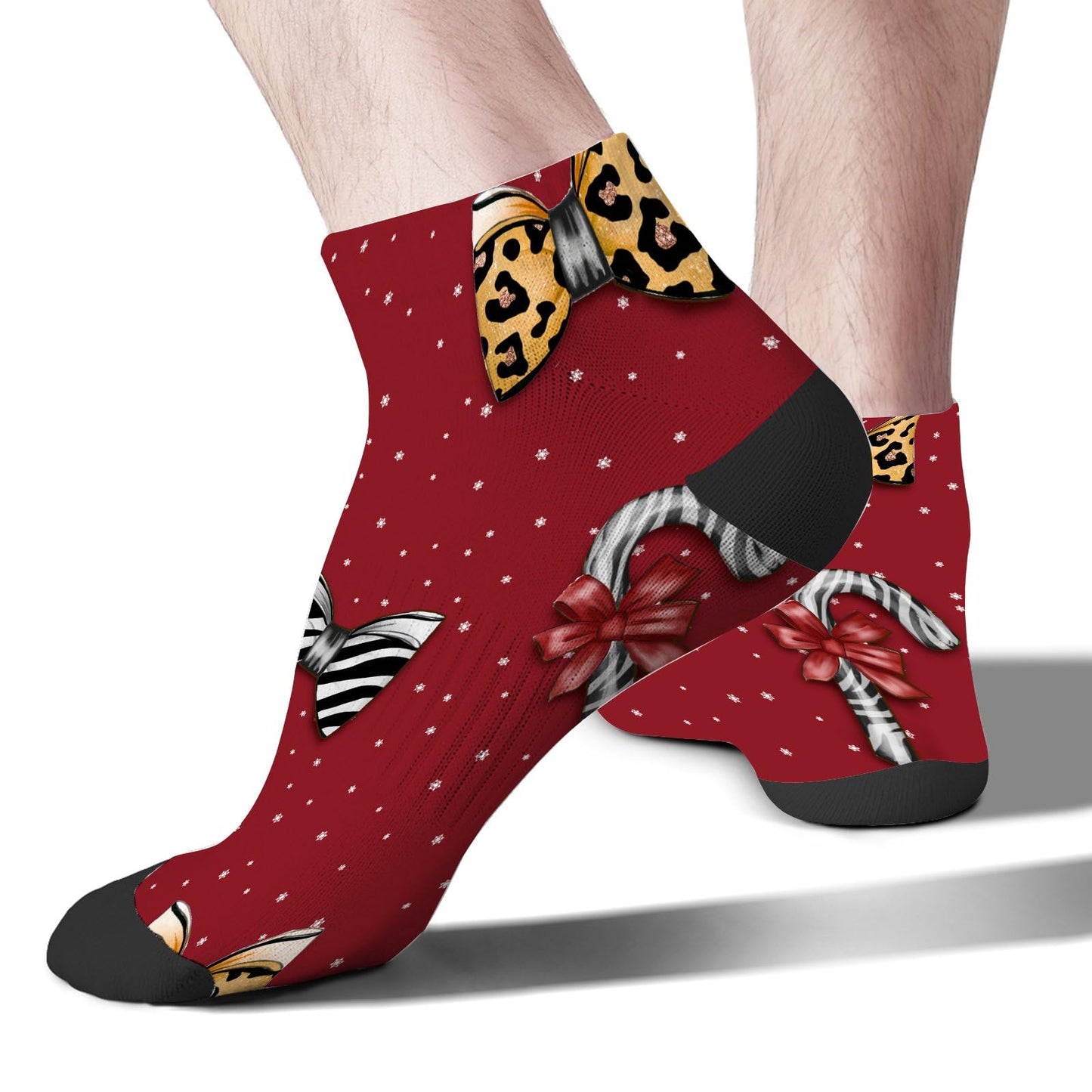 Funny Christmas Pattern Low Cut Socks Men Short Men's Sock