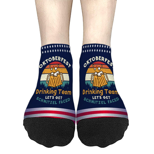 Oktoberfest Drinking Team Mens No Show Socks.