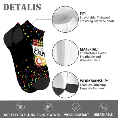 Broken Crayons Still Color Mens Low Cut Socks Invisible For Mens Sock