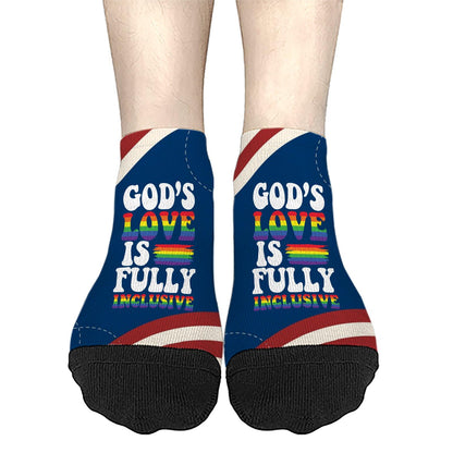 Fully Inclusive Rainbow Crew Socks for Women