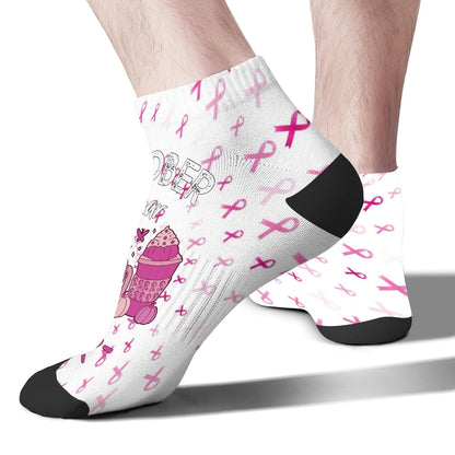 Breast Cancer Awareness Hummingbird No Show Socks Men Hidden Womens Socks