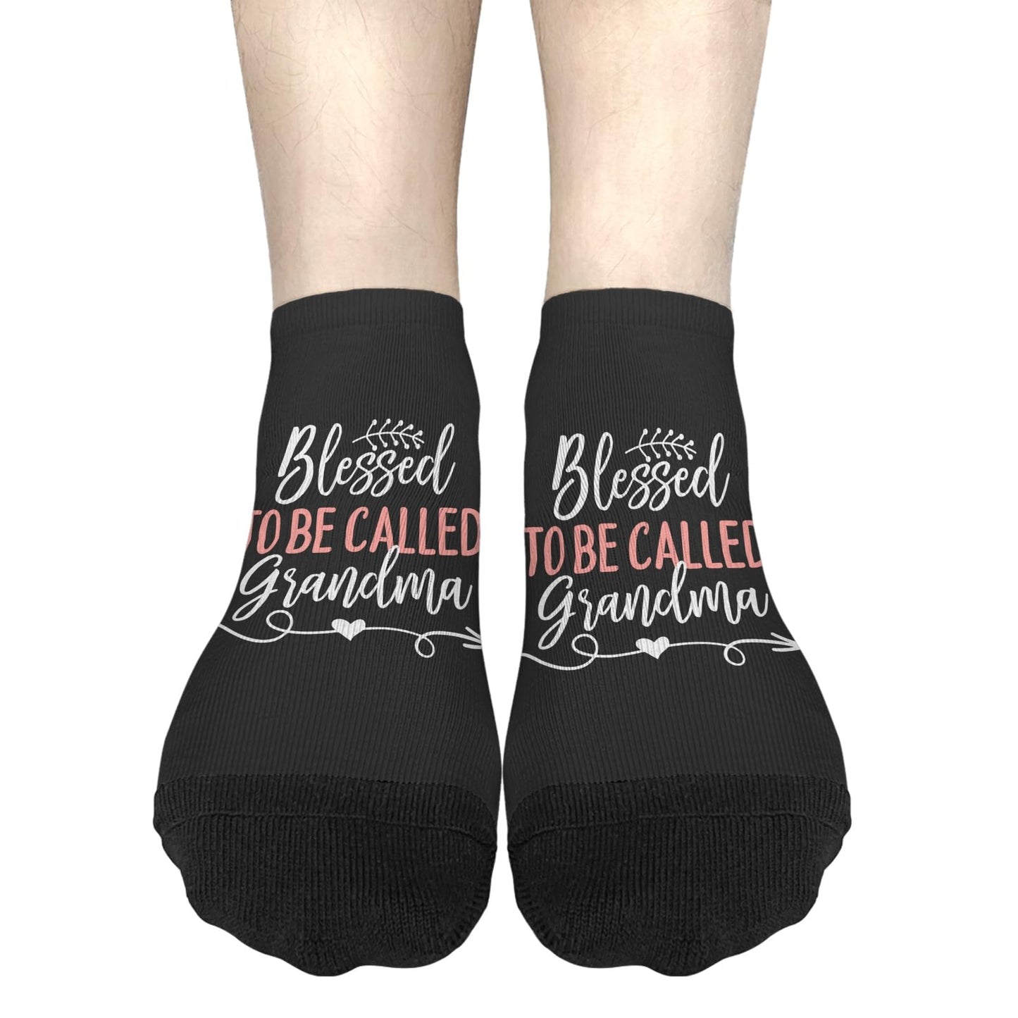 Generic Blessed To Be Called Grandma No Show Socks Womens Crew Men's Sock, White