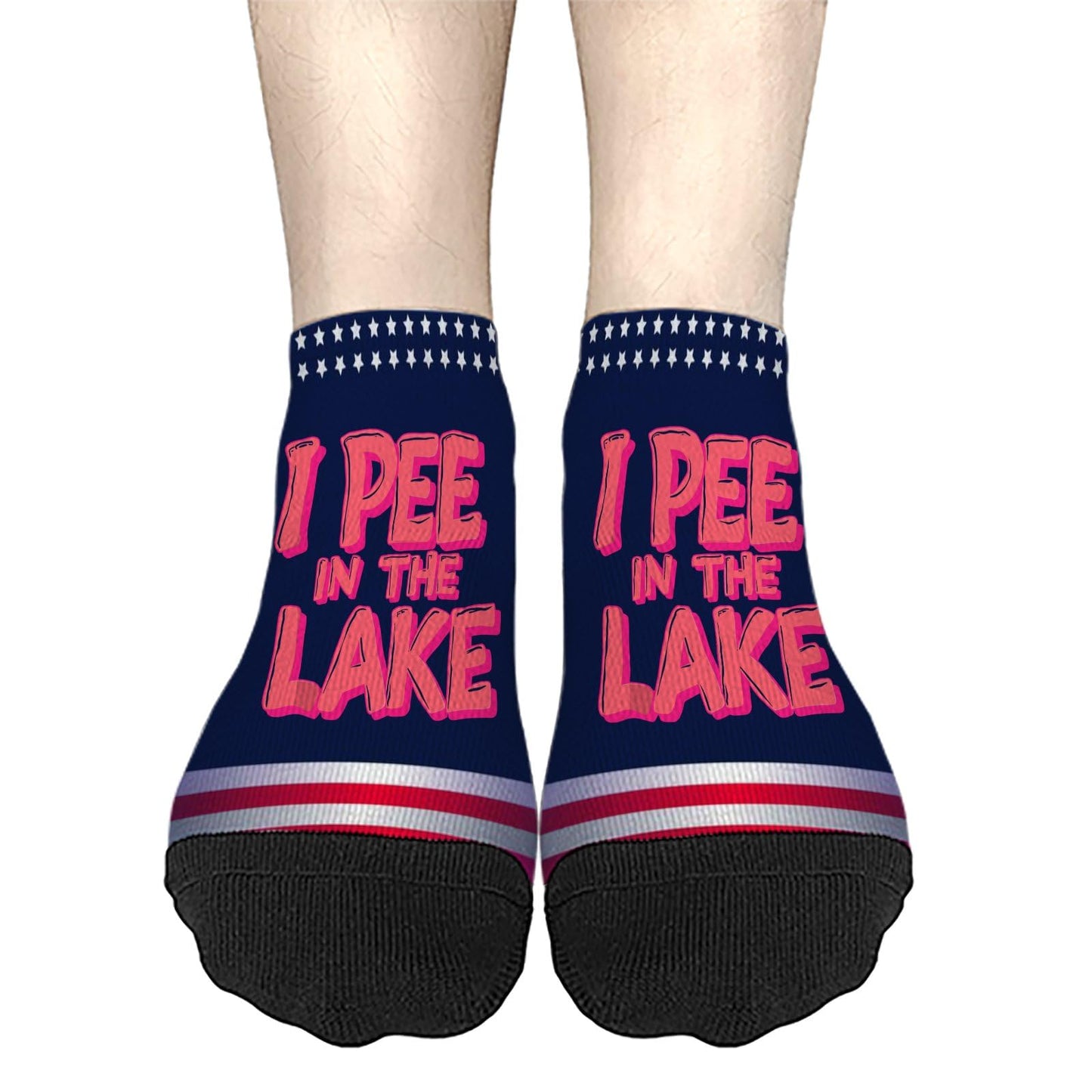 I Pee In The Lake Funny Vacation Partys Girls Ankle Socks No Show Sock For Womens