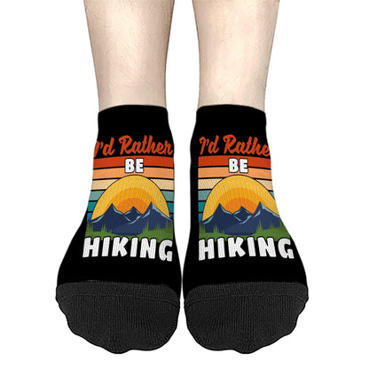 I'd Rather Be Hiking Mens Socks Ankle Athletic Sock For Men