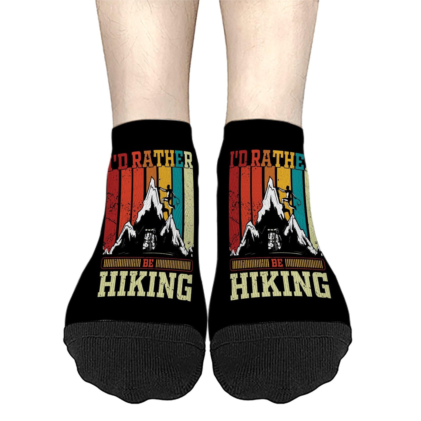 I'd Rather Be Hiking Men Ankle Socks Low Cut Sock For Men